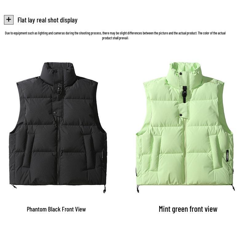 Men's 2025 American Style High Loft Down Vest - Thickened and Fluffy for Winter Warmth