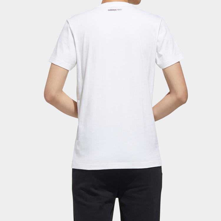 Adidas Neo Pure Color Short Sleeve Sports T-Shirt Men Tops White FP7295