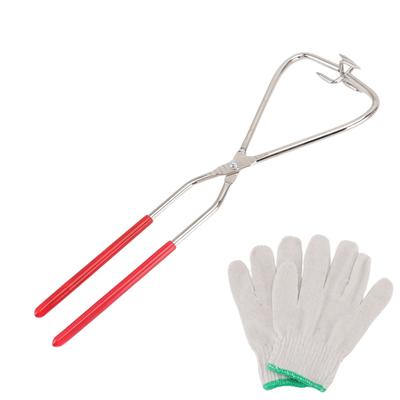 Pinza da immersione Strumento fai-da-te per ceramica con impugnatura in plastica Rotazione a 360 gradi Soffio smalto Ceramica in acciaio inossidabile