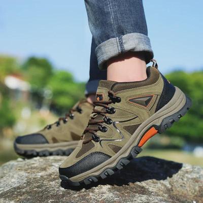 2021 Lente/Herfst Heren Lage Outdoor Wandelschoenen - Grote Maat Vetersluiting voor Off-Road Reizen.
