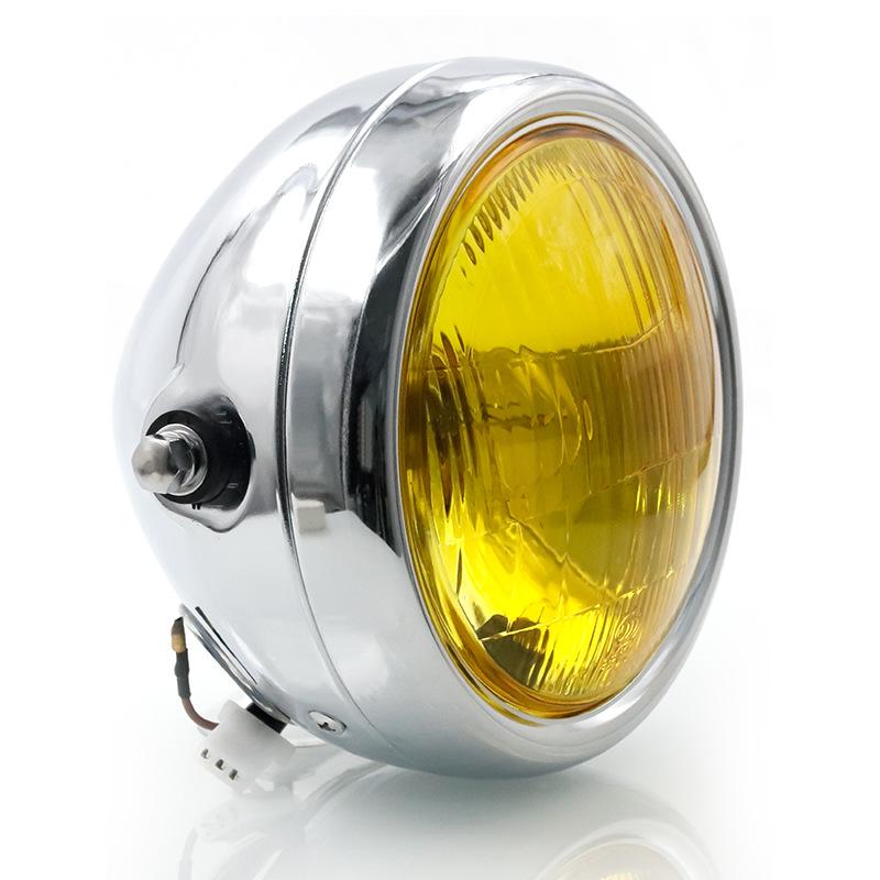 5.75 Inch Halogen Motorcycle Headlights Universal 12V Round Headlight Moto Accessories Driving Light Headlamp For Cafe Racer