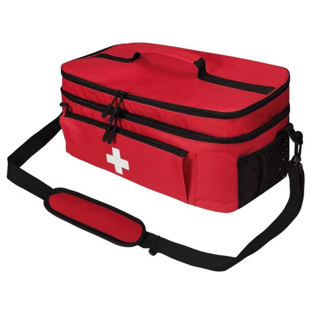 Multi-functional Portable Medicine Bag Double Zipper Travel Medication Case  Camping