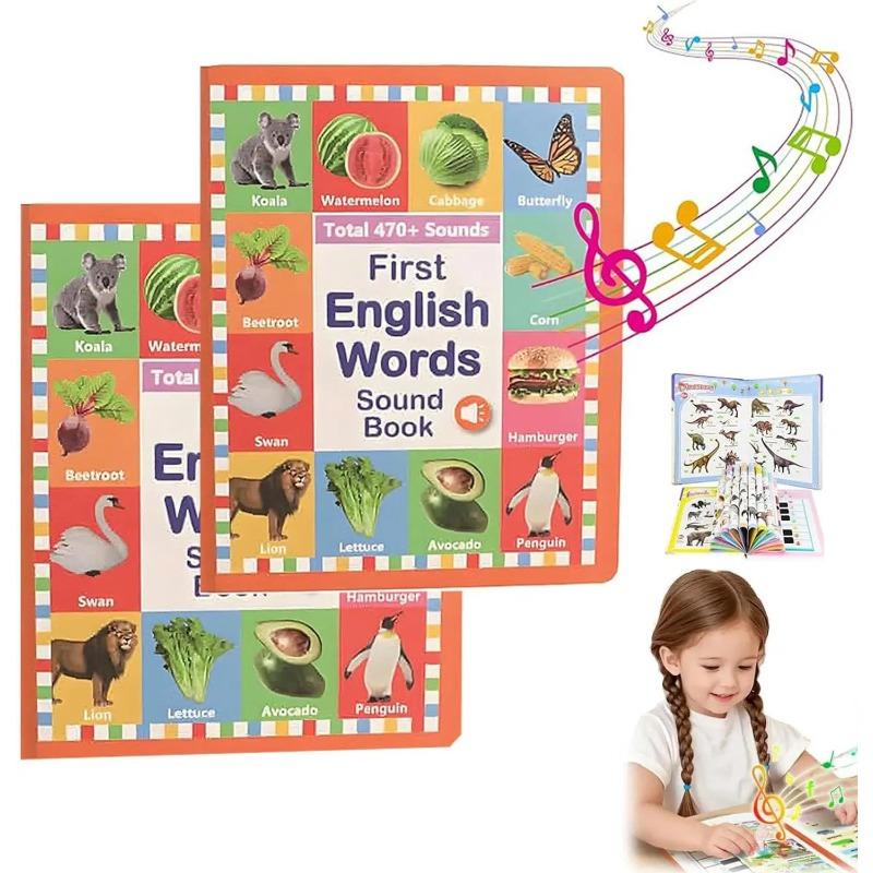 First English Words Sound Book, My First English Sound Toy,470+ Words, 21 Themes, Speak and Spell, Fun Word Game for Educational Language