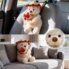 30cm Teddy Bear Plush Toy with Rose Bouquet and Hat, Romantic Valentine's Day Birthday Gift for Women Girls, Decoration Doll (Beige)