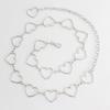 Ladies Gold Silver Love Decorative Belt Dress Metal Hook Waist Chain