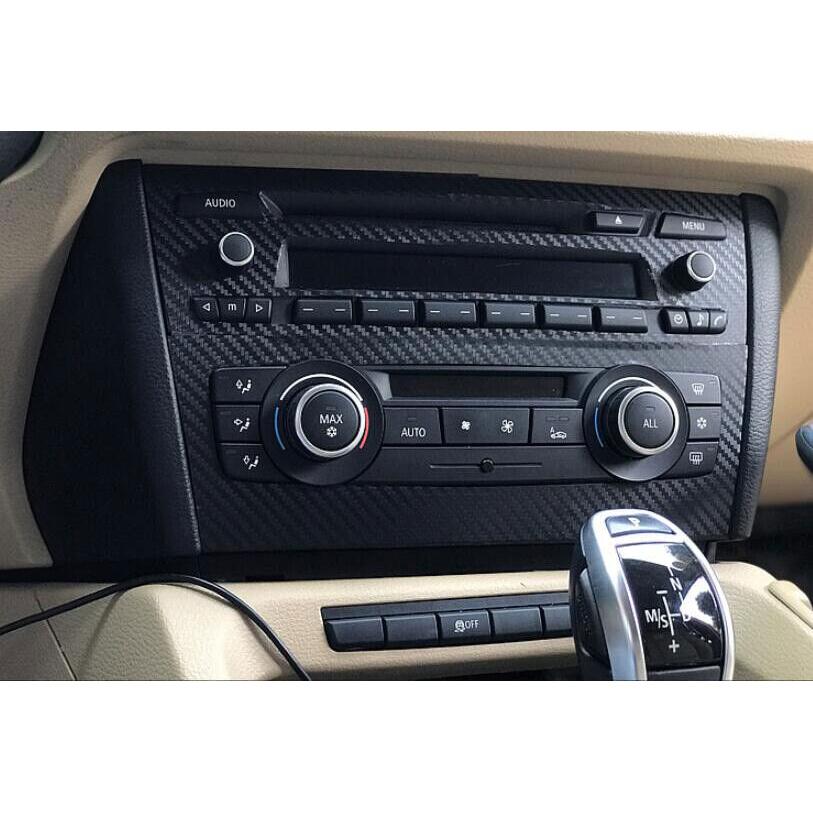 For BMW X1 E84 2012-15 Carbon Fiber Sticker Console CD Button Control Frame Trim