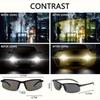 2 pairs of unisex day and night driving glasses - square frame anti glare night vision fashionable lightweight goggles
