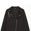 Autumn new high-quality machine fashion slim European and American sloping zipper button
