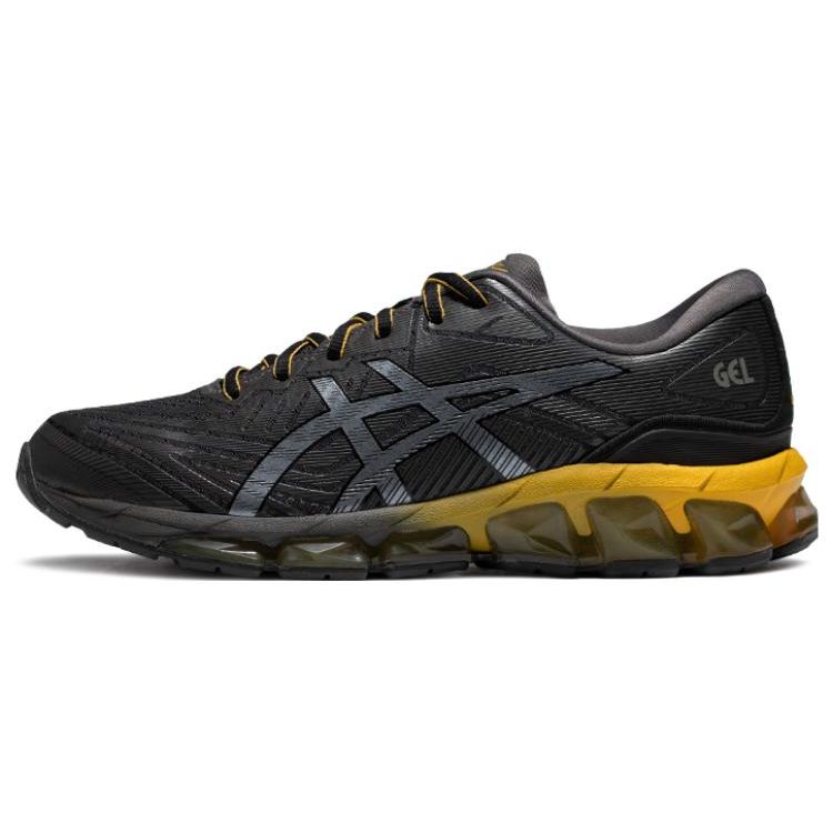 Asics Gel-Quantum 7 Retro Sports Mesh Cushioning Breathable Low-Top Casual Running Shoes Men sneaker Black Gray 1201A698-002