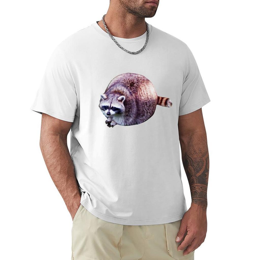 Fat Raccoon TShirt Lightweight Basic Short Sleeve Shirt