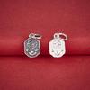 S925 Sterling Silver Fu Character Pendant & Yuanbao Charm for DIY Bracelets
