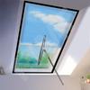 Neues Fenster-Fliegengitter mit Reißverschluss und unsichtbarem Fiberglas - Individuell anpassbare Größe Schwarzes Netz Sommer Schutz vor Mücken und Fliegen