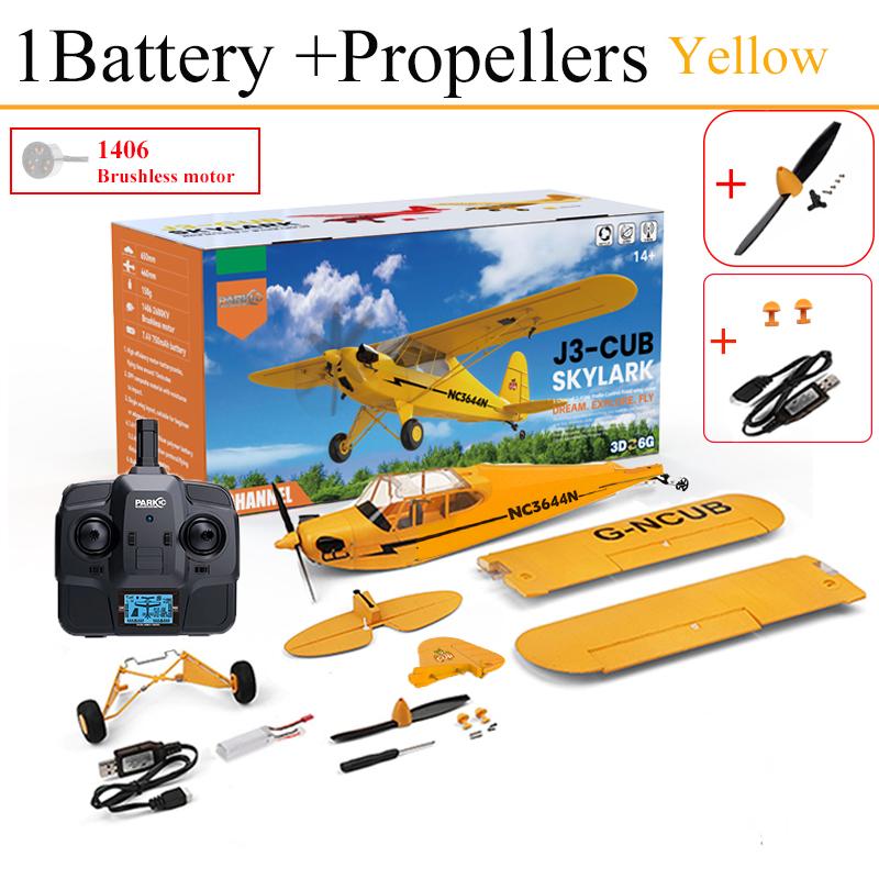 RC Plane RTF 2.4G Brushless Motor 3D/6G Remote Control Airplane Wltoys A160 Upgraded J3-CUB Ready To Fly