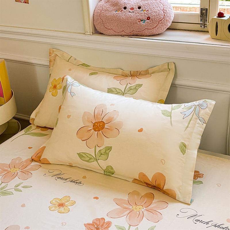 100% Cotton Floral Pillowcases Set of 2 Garden Floral Printed Pillow Cover with Envelope Closure Wrinkle Fade Resistant Hotel Quality Pillow Protector
