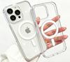 For Magesafe Magnetic Transparent Wireless Charge Case For iPhone 11 12 13 14 15 16 17 Air Pro Max Plus Mini Shockproof PC Cover