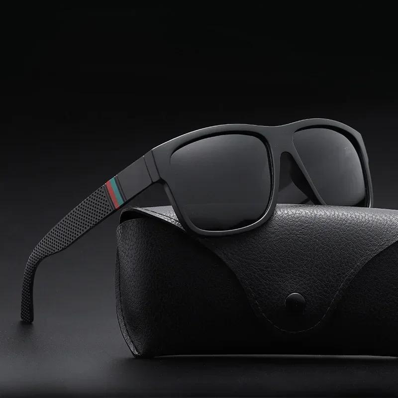 Yiran Toy Men's Fashion Big-Frame Sun Shades Wo Luxury For Driving Fishing For Travel Classic Quadrate Sun Eyewear For Man Uv400 Eyewear