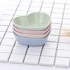 4Pcs Heart Shape Sauce Dishes Wheat Straw Condiment Bowls Mini Plates for Sauce Dipping Jam Sushi Paste Condiment Dish