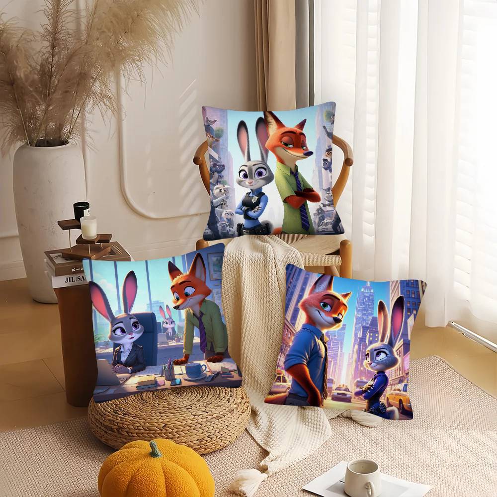 1Pc Cartoon Z-Zootopia 2 Pillow Case Fashion Square Pillowcase Bedroom Sofa Room Ins Decoration Leisure