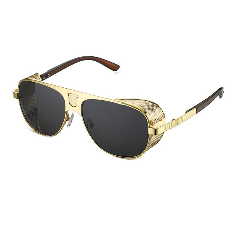 Sunglasses Men'S Retro Steampunk Style Sunglasses Men'S Tide Mesh Glasses