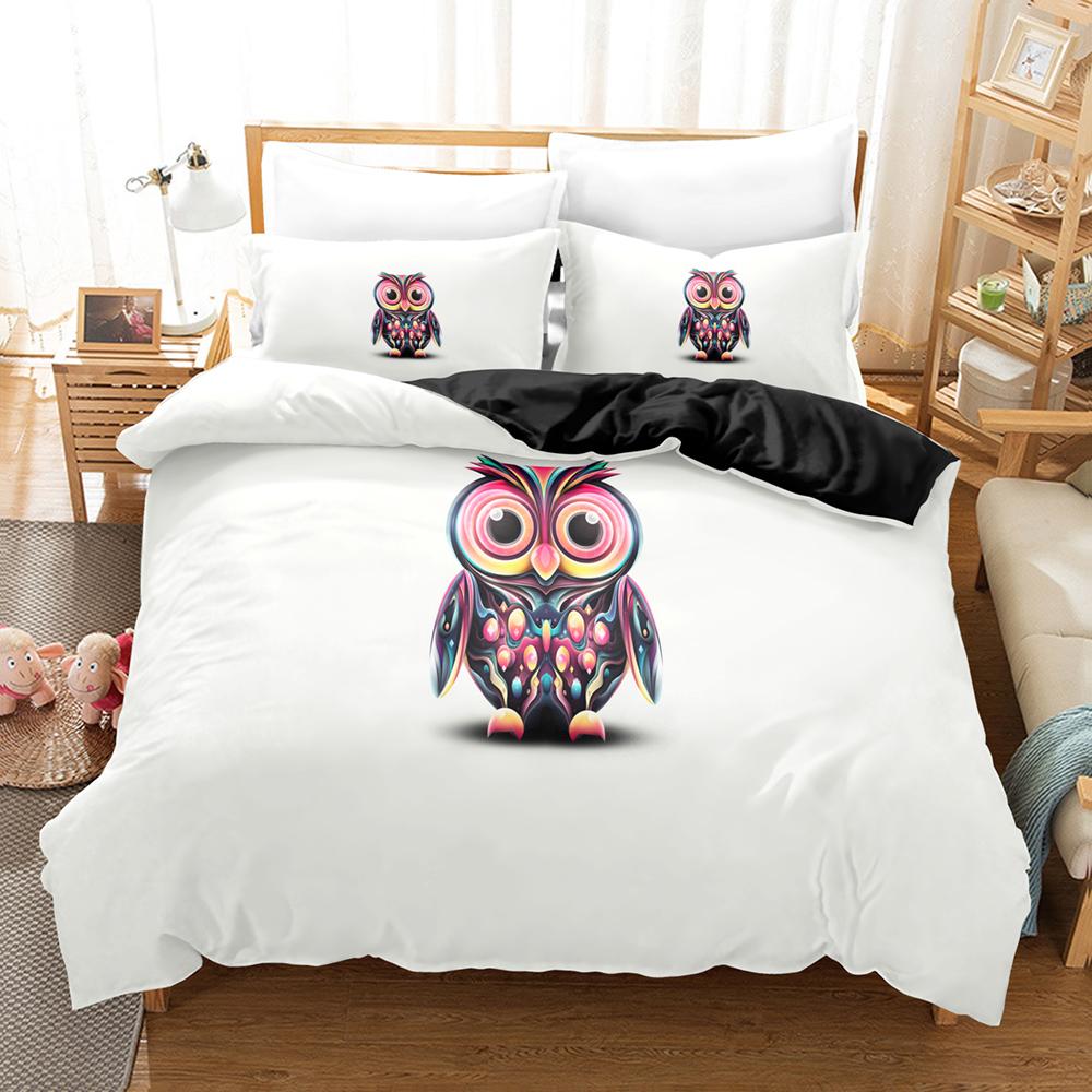 3D3 The OwlBedding Sets Duvet Cover Set With Pillowcase Twin Full Queen King Bedclothes Duvet Cover