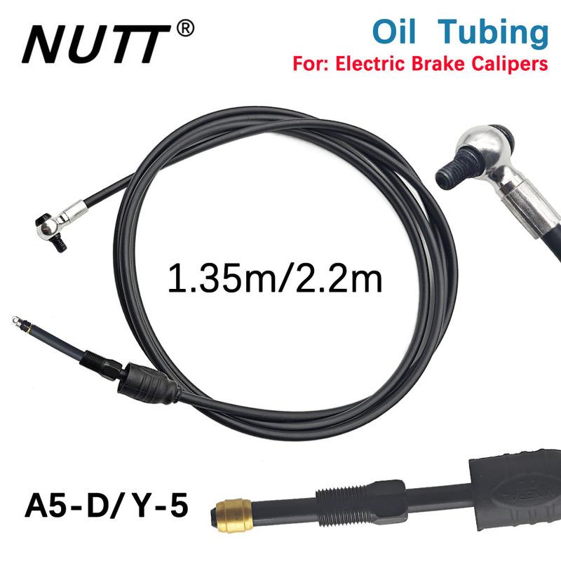 NUTT Y-5 A5-D Oil Tubing 1.35m 2.2m For Scooter E-bike Electric Calipers Oil Pipe Oil Needle Olive Head Rubber Cap Silver Joint
