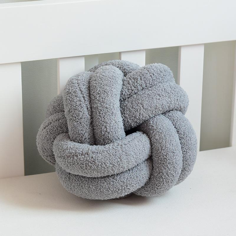 

Европейская простая подушка ручной работы с приятной к коже мягкой высокоэластичной сферической подушкой в виде узлов 22cm серый