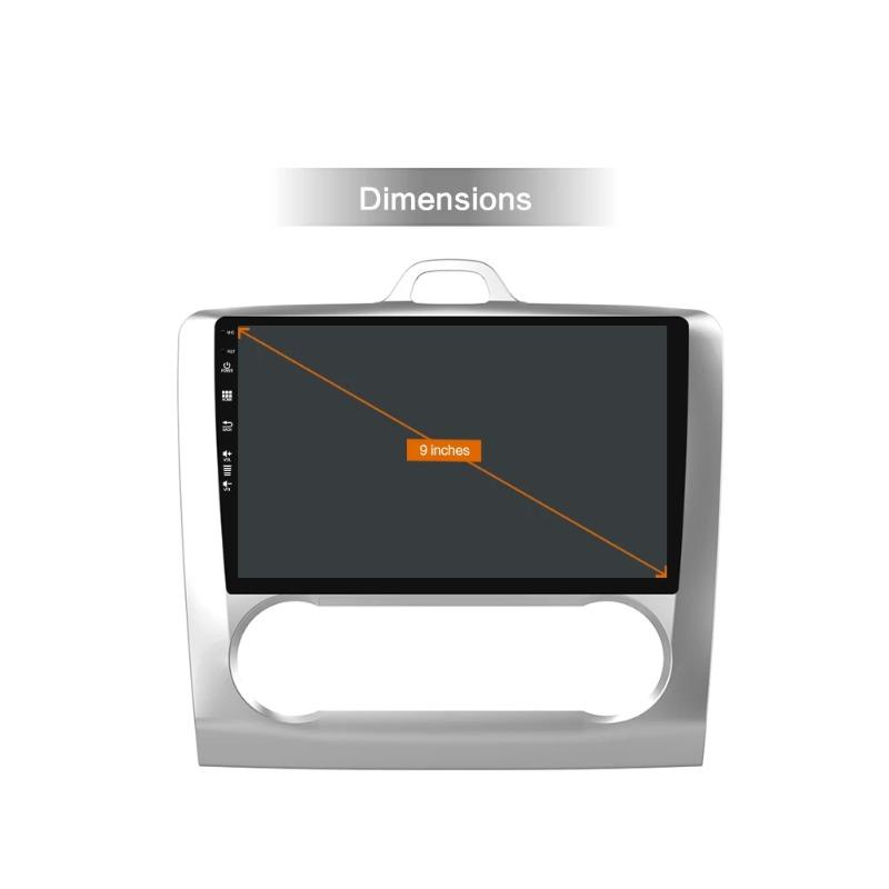 9" 2 Din Car Radio Fascia Panel Dash Mounting Frame For Ford Focus 2 MK2 2004 - 2011 Mounting Installation Trim Kit Frame Bezel