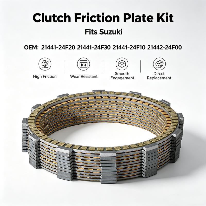 21441-24F10 21442-24F00 Clutch Disc Friction Kit Discs For Suzuki DL1000 V-Strom 1000 GSX1300 Hayab B-King 1300 SV1000S