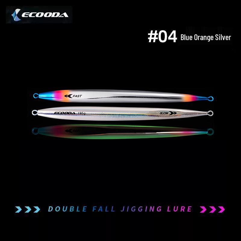 Yikuda ECOODA Frost Drop Long Iron Plate Lure for Fast Retrieve Sea Fishing - Ideal for Ribbonfish and Mackerel 45g