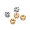 30Pcs Stainless Steel Flower Spacer Bead Snowflake Spacer Beads Charms Pendants for DIY Bracelets Jewelry Making Accessories