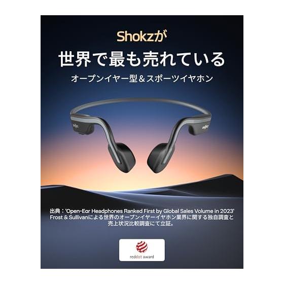 Słuchawki Bluetooth 5.1 SHOKZ OpenMove Bone Conduction, oficjalny sklep Oryginalne słuchawki bezprzewodowe, spotkania zdalne, takie jak Zoom, praca zdalna, praca zdalna