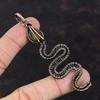 Carved Tiger's Eye Pendant Copper Wire Wrapped Pendant Snake Pendant Gemstone Copper Jewelry Handmade Pendant Wire Wrap Jewelry Gift For Him