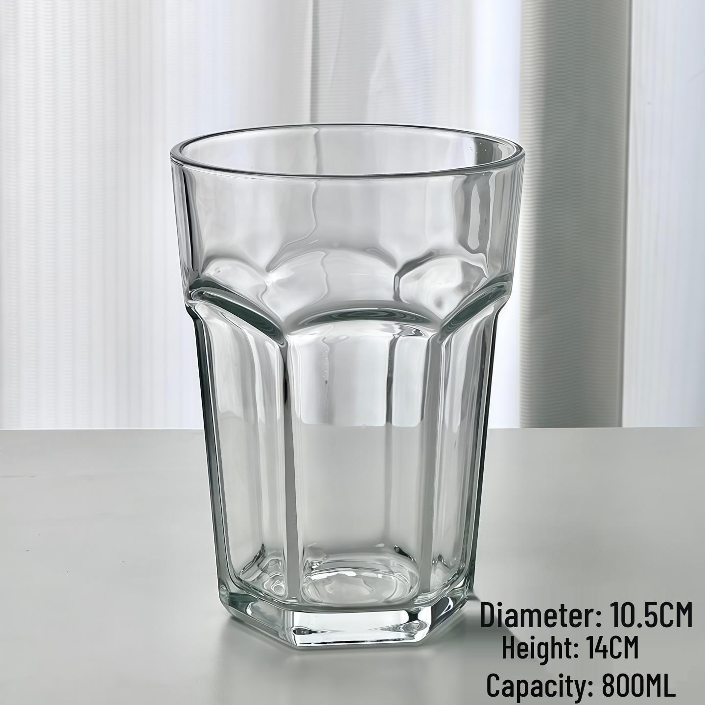 Große Glasbecher für Getränke, Säfte, Cocktails und Kaltgetränke Above 1L gray