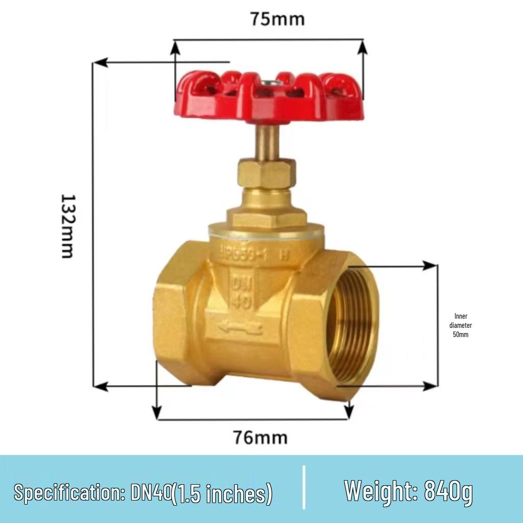 4-Point DN15 All-Copper Shut-Off Valve, 1-Inch High Temperature Steam & Air Conditioning Water Meter Switch Valve