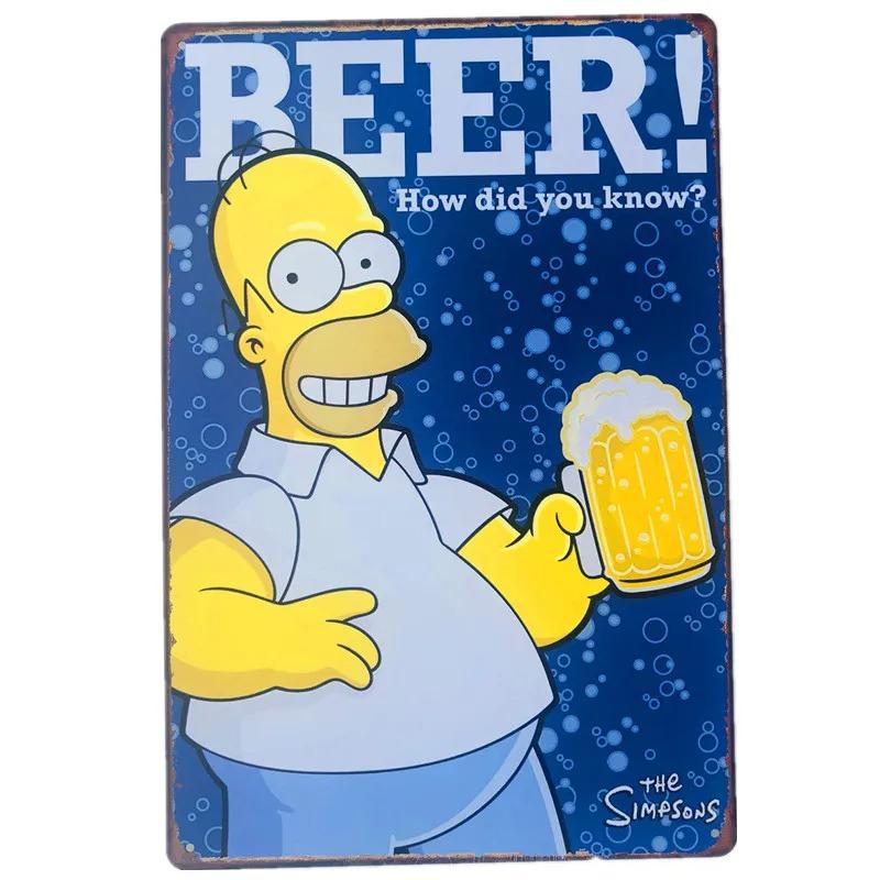 Vintage Beer Cheers Metal Tin Signs Wall Decor Pub Bar Man Cave Club Restaurant Kitchen Crafts Plate Room Decoration