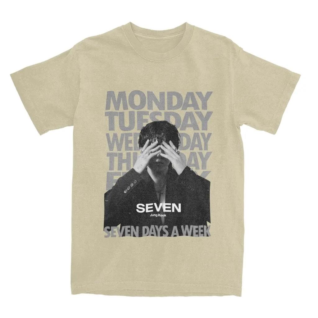 Jungkooks Seven Jungs Kooks T Shirt Beach Street Style T-Shirts Cotton Hip Hop Tee Shirt for Man Woman Short-Sleeved Casual Tees