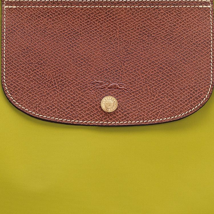 Longchamp Leather Trimmed Embossed Logo Nylon Tote Bag Women Tote Kiwi-Green 10306HGH036