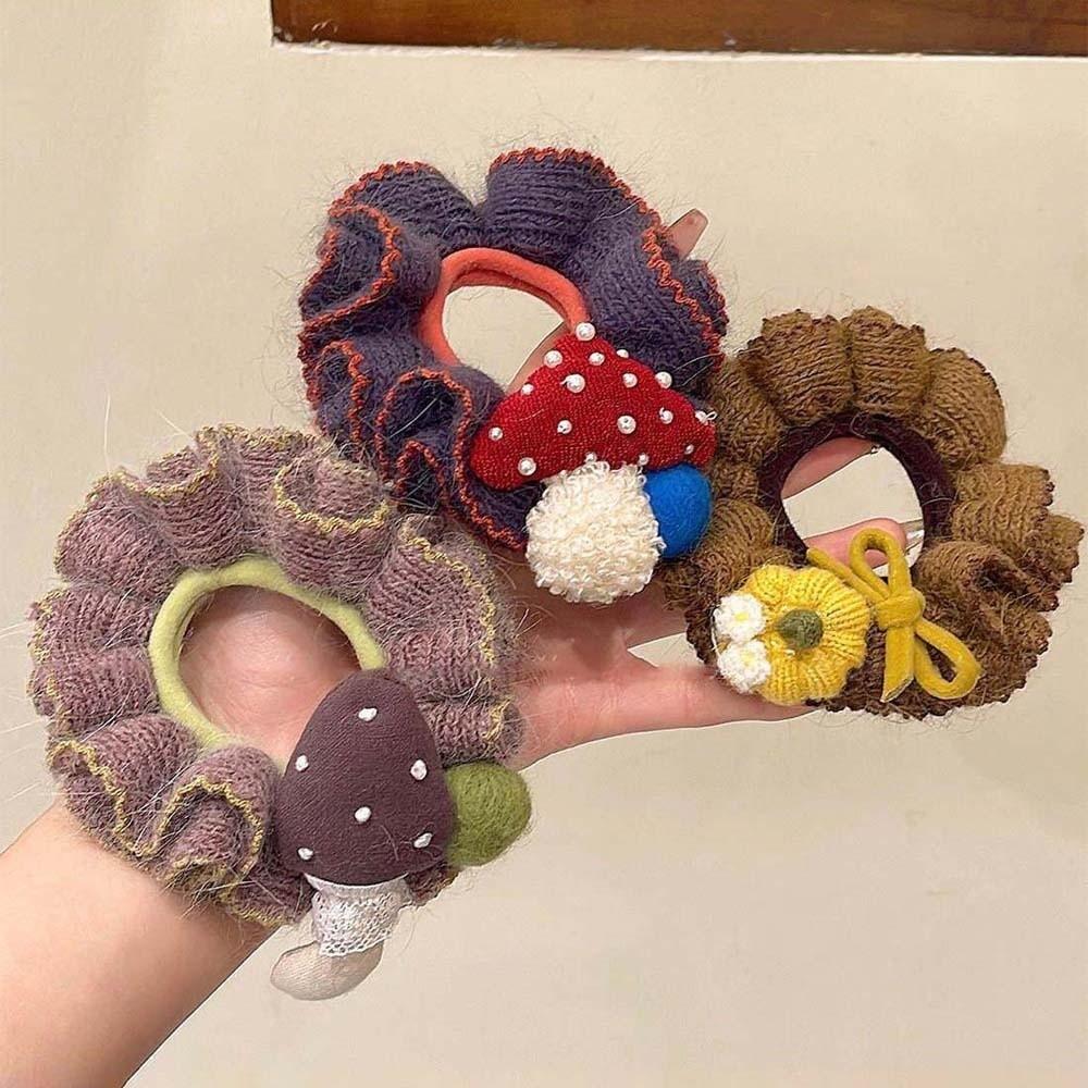 Large Intestine Circle Cartoon Animal Hair Rope Elastic Horse Scrunchie Bun Rubber Bands Daily