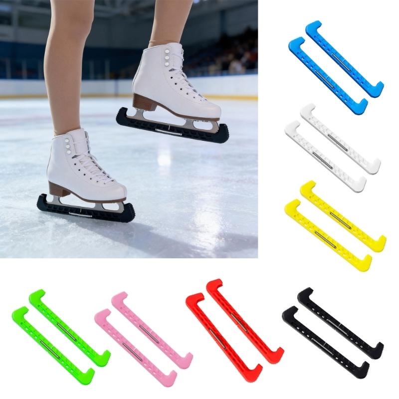 Ice Hockey Figure Skate Blade Covers Ice Skating Guards Adjustable Skate Guards Protector Elastic Ice Skate Blade Guards