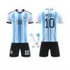 Kids Sportswear ANUTETOUNI® Argentina Messi Football Jersey Set #10 Polyester White/Blue