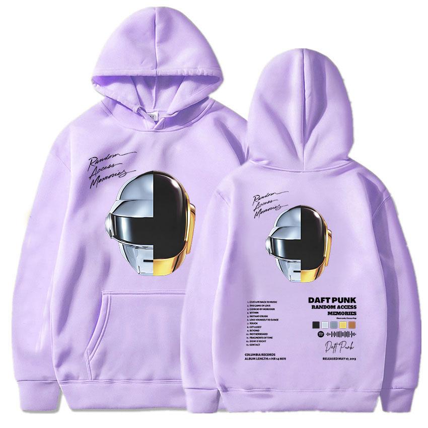 Random Access Memories-hettegenser med trykk bakpå, hiphop, komfortable genser, langermede, harajuku-klær, Moletom Gothic-hettegenser