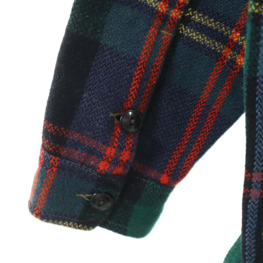 JOHNSON 50s 60s vintage Check Pattern Long sleeve Flannel shirt Men's Used