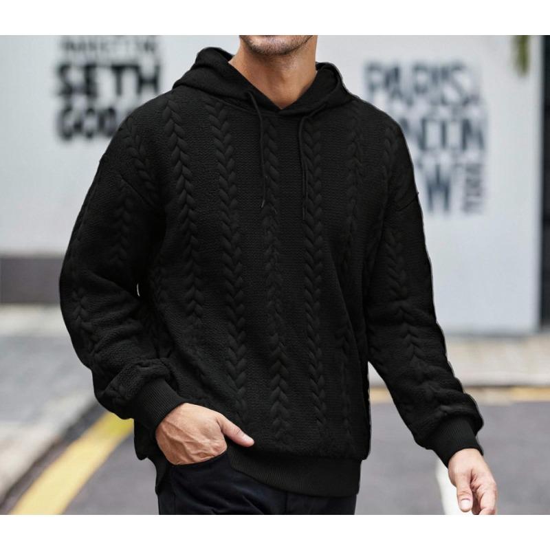 Men's New Hoodie Solid Color Casual Fashion Versatile Multi-color Long-sleeved Sweatshirt Top