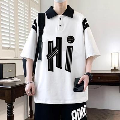 Premium Feeling Waffle Wicking Soft Quality Breathable Boys Loose Polo Shirt Wrinkle Casual Sports Short Sleeve Neck Shirt