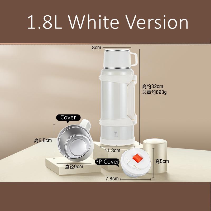 99.9% Anti-bacterial 316 Stainless Steel Outdoor Thermos 48 Hours Insulating Vacuum Flask 1.8L Water Kettle for Ladies and Girls