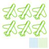 100Pcs Cute Paper Clips Plane Shape Design Covered Wire Bright Color Fancy Paperclips for Scrapbook 