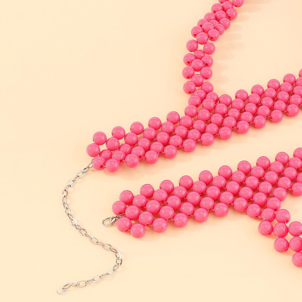 Exaggerated Sexy Suspender Jewelry Fashion Retro Creative Beaded Novel Personality Chest Jewelry Body Chain