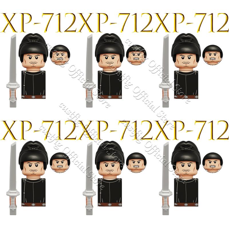 Chinese Ancient Military General Armor Soldier Figures Building Block Tang Dynasty Li Bai Heavenly Kings Mythical MOC Bricks Toy