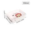WORTHBUY Leak Proof Lunch Box Portable Food Container Microwavable Detachable Compartment Bento Box Plastic Transparent Food Box