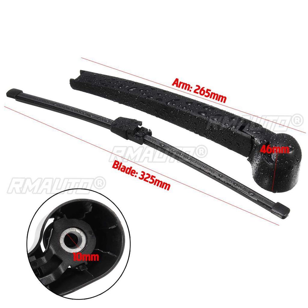 325mm Auto Heckscheibenwischer Wischerarm Wischerblatt für VW Polo 2005 55 2006 56 2007 57 2008 58 2009 1.2 1.4 1.9 TDi E S